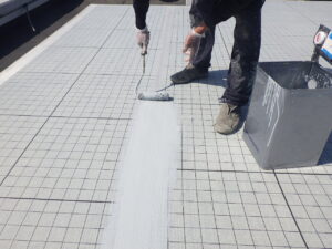 ウレタン塗膜防水作業